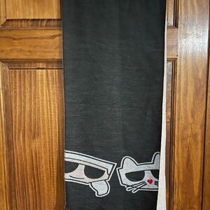 Karl Lagerfeld women scarf black